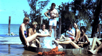 hot tub fun beach historical photo